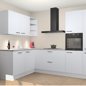 Sneeuwwitte keuken Cognac 100080