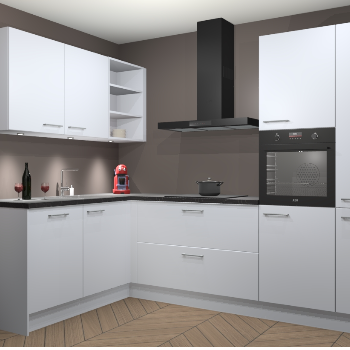 Sneeuwwitte keuken Cognac 100083