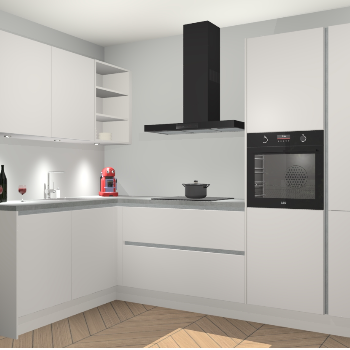 Zijdegrijze greeploze keuken Cognac 100314