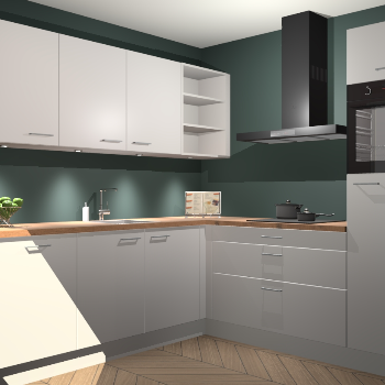 Zijdegrijze keuken Luanda 101147