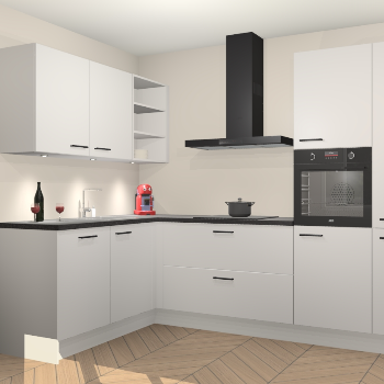 Zijdegrijze keuken Cognac 100321