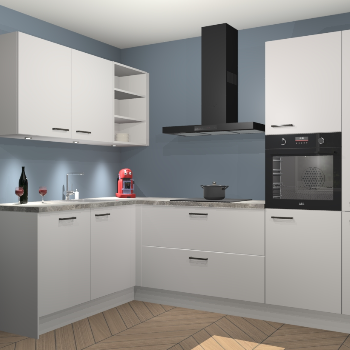 Zijdegrijze keuken Cognac 100328