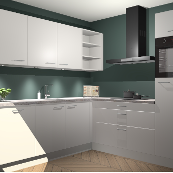 Zijdegrijze keuken Luanda 101280