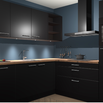 Zwarte keuken Luanda 101482