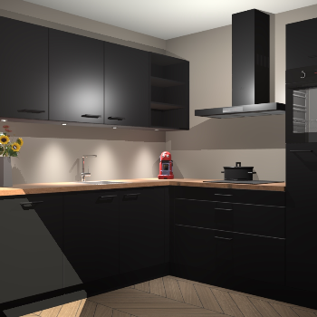 Zwarte keuken Luanda 101485