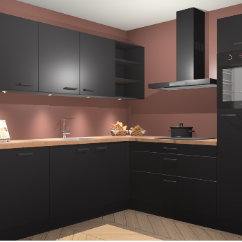 Zwarte keuken Luanda 101486