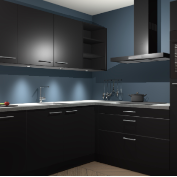 Zwarte keuken Luanda 101488