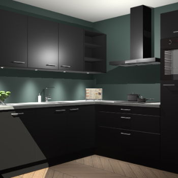 Zwarte keuken Luanda 101489