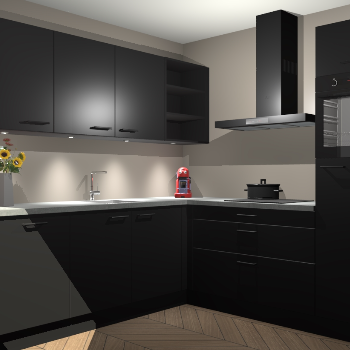 Zwarte keuken Luanda 101491