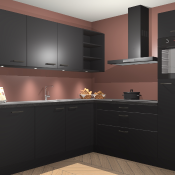 Zwarte keuken Luanda 101498