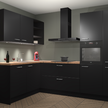 Zwarte keuken Cognac 100096