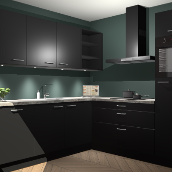 Zwarte keuken Luanda 101501