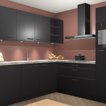 Zwarte keuken Luanda 101504