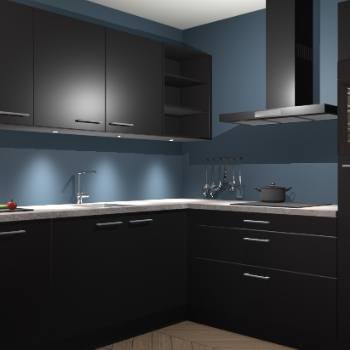 Zwarte keuken Luanda 101506