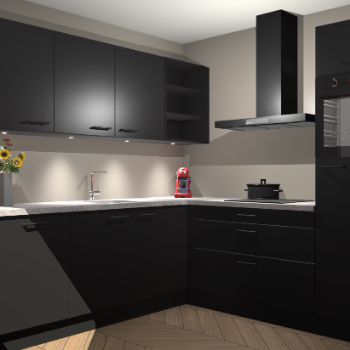 Zwarte keuken Luanda 101509