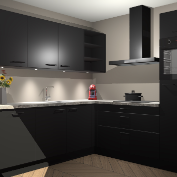 Zwarte keuken Luanda 101503