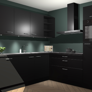 Zwarte keuken Luanda 101574