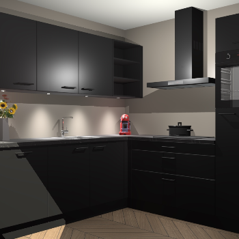 Zwarte keuken Luanda 101515