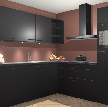 Zwarte keuken Luanda 101516