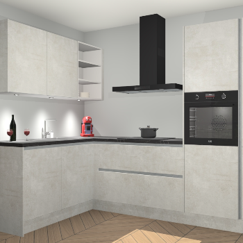 Beton Opal greeploze keuken Cognac 100524