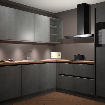 Beton Parelgrijs greeploze keuken Luanda 101771