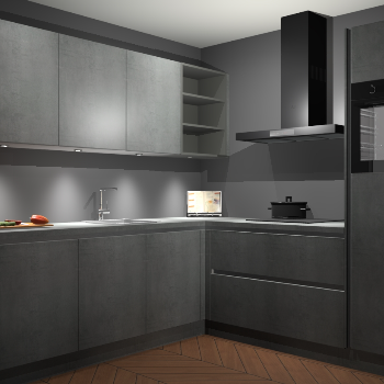 Beton Parelgrijs greeploze keuken Luanda 101774