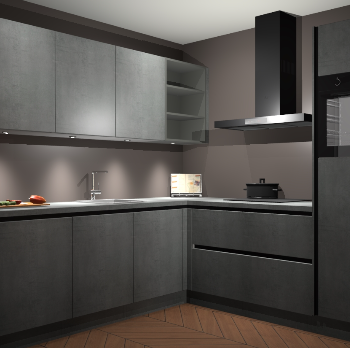 Beton Parelgrijs greeploze keuken Luanda 101777