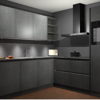 Beton Parelgrijs greeploze keuken Luanda 101780