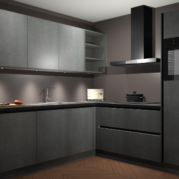 Beton Parelgrijs greeploze keuken Luanda 101783