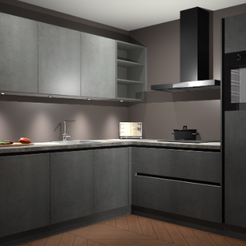 Beton Parelgrijs greeploze keuken Luanda 101789