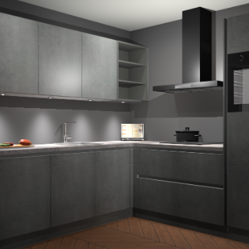 Beton Parelgrijs greeploze keuken Luanda 101792