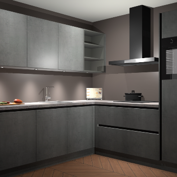 Beton Parelgrijs greeploze keuken Luanda 101795