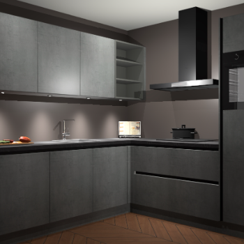 Beton Parelgrijs greeploze keuken Luanda 101801