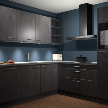 Beton Antraciet keuken Luanda 101622