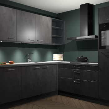 Beton Antraciet keuken Luanda 101623