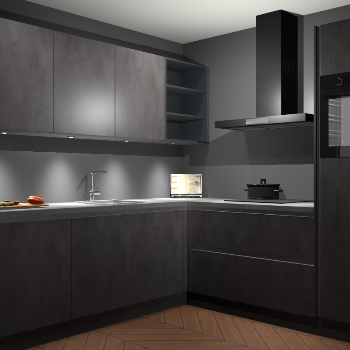 Beton Antraciet greeploze keuken Luanda 101624