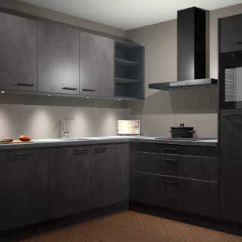 Beton Antraciet keuken Luanda 101625