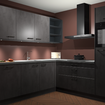 Beton Antraciet keuken Luanda 101626