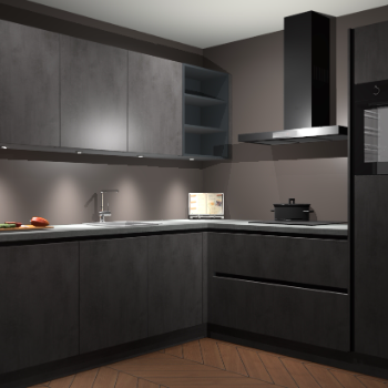 Beton Antraciet greeploze keuken Luanda 101627