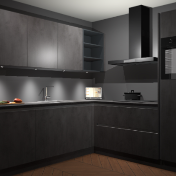 Beton Antraciet greeploze keuken Luanda 101632