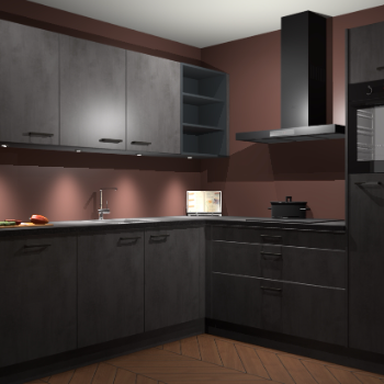 Beton Antraciet keuken Luanda 101634