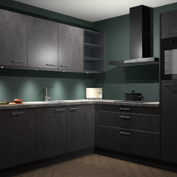 Beton Antraciet keuken Luanda 101637