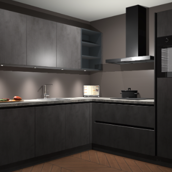 Beton Antraciet greeploze keuken Luanda 101641