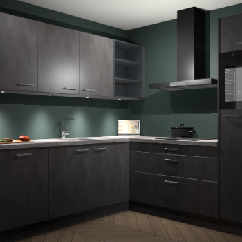 Beton Antraciet keuken Luanda 101643