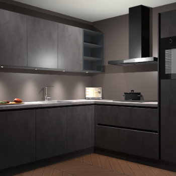 Beton Antraciet greeploze keuken Luanda 101647