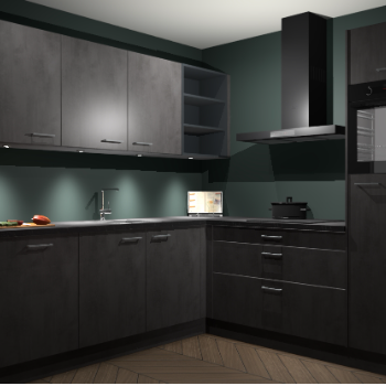 Beton Antraciet keuken Luanda 101649