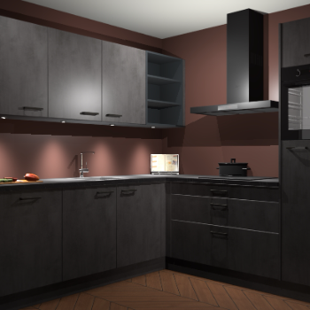 Beton Antraciet keuken Luanda 101654