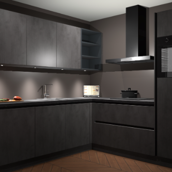 Beton Antraciet greeploze keuken Luanda 101656