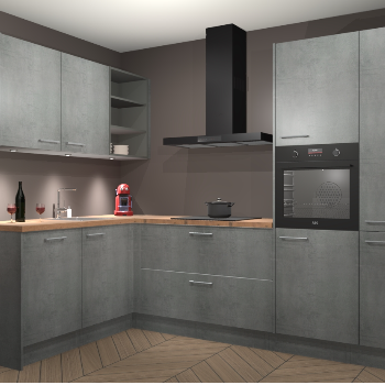 Beton Parelgrijs keuken Cognac 100528