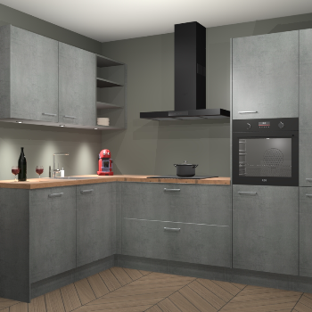 Beton Parelgrijs keuken Cognac 100529